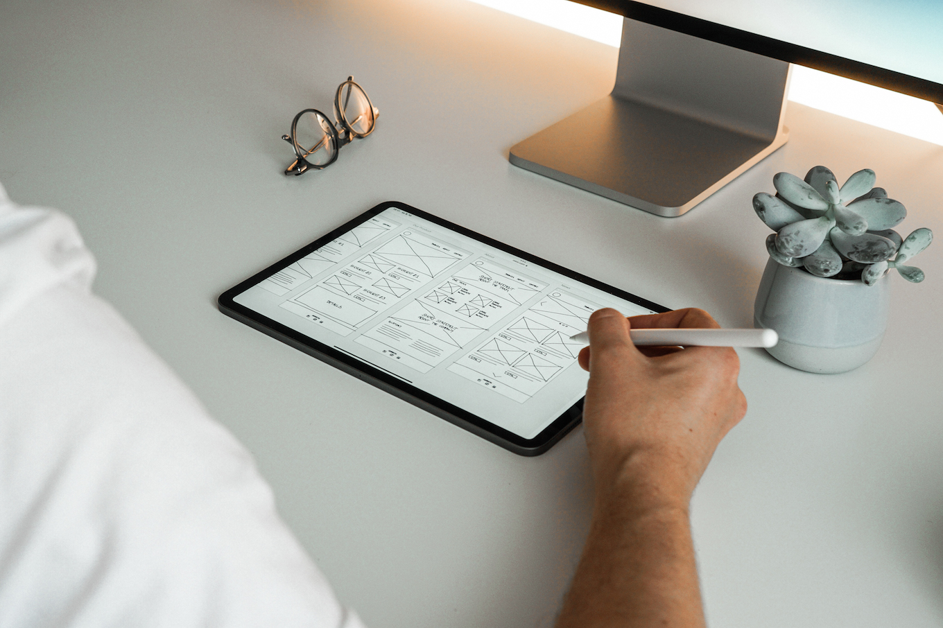 Sketching wireframes on an iPad